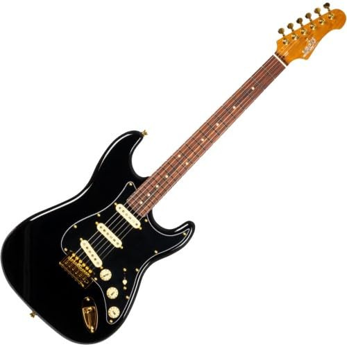 JET Guitars JS-380 Black Gold E-Gitarre