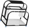 FLCPJGV Scaffale portaoggetti da Cucina Multiuso salvaspazio con Vassoio di drenaggio Porta Posate Organizzatore da Cucina per armadietto del Ristorante Casa, Nero