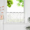 HeichkelL Voile Scheibengardine Transparente Gardine Bistrogardine mit Wellen Modern Kurzstores Scheibenvorhang mit Schlaufen Grün HxB 60x120 cm