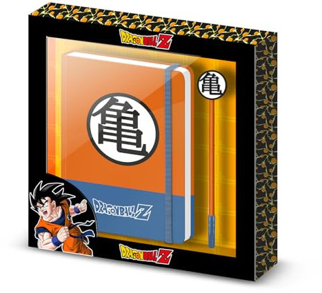 Dragon Ball Symbol-Confezione Regalo con Diario e Penna a Sfera Fashion, Multicolore