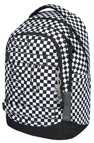 Baagl Schulrucksack für Jungen Mädchen Teenager - Skate Max - Skateboard Rucksack - Kinderrucksack mit Laptopfach und Brustgurt für Schule, Weiterführendeschule, Mittelschule, 30 l (SKA)