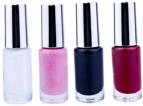 Paint à dents 4pcs, 5 ml de la peinture de dents temporaires sûres, dent cosmétique réaliste à sec rapide, noires pour le cosplay, théâtre, costume vampire zombie clown.