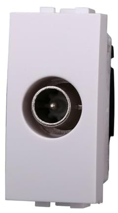 IXTRIMA Connettore Presa TV Passante Maschio Colore BIANCO Compatibile Con Bticino Living Light/international 1pz