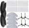 Set de 13 Pièces de Rechange pour Robot Aspirateur Tapo RV30 Max Plus / RV30 Max / RV20 Max Plus / RV20 Max – 1 Brosse Principale, 4 Brosses Latérales, 4 Lingettes et 4 Filtres