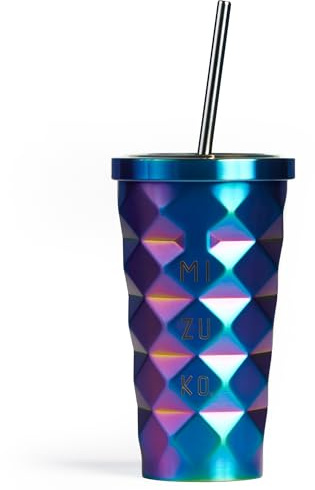 SIESTA Mug Isotherme avec Paille, Gobelet Thermos Café 450ml, Tasse Thermos Café Inox Étanche, Travel Mug Isotherme pour Voiture, Bureau & Voyage