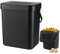 Zyluniy Poubelle Compost Cuisine 3L, Petit Seau à Compost de Cuisine, Poubelle à Suspendre, Poubelle Bio, Poubelles à Compost pour Plan de Travail, Récipient avec Couvercle, Composteur Intérieur,Noir