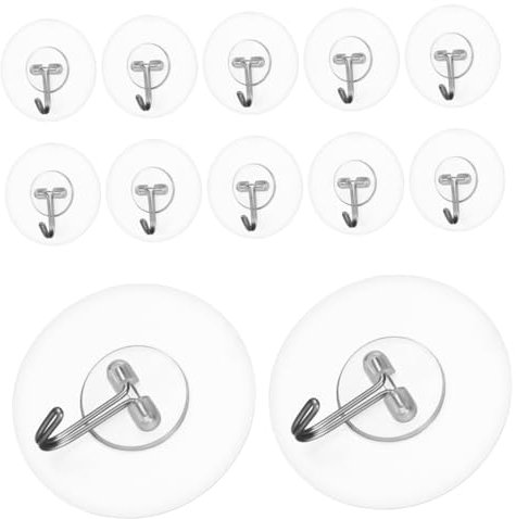 SOIMISS 10Stücke Transparente Wandhaken Selbstklebend Hochleistungsfähige Haken für Küche Bad Wohnzimmer Stark und Spurlos ohne Bohren zur Organisation und Dekoration