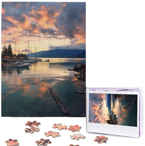 Personalized Jigsaw Puzzles for Adults 500 Pieces Custom Puzzle from Photos Evening in Vancouver Puzzles Picture Jigsaw Puzzle Gifts for Holiday Birthday Wedding Anniversay Christmas
