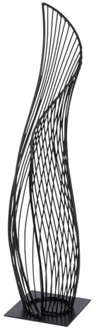 Casablanca Dekoobjekt Der Schwung aus Metall - schwarz matt - Höhe 57cm x Breite 14cm - Tischdekoration