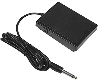 LiebeWH Keyboard-Sustain-Pedal, Universelles Dämpferpedal mit 6,35-mm-Stecker, Anti-Rutsch-Pad für MIDI, Elektronische Orgel, Digitalpiano, Trommel, ABS-Material, Robust und Leicht