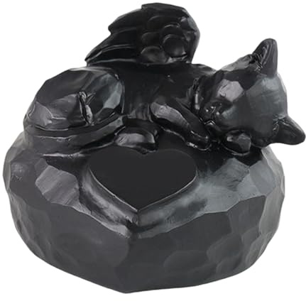 Perfeclan Pierre Commémorative pour Animaux de Compagnie, Stèle Funéraire en Résine, Cadeau de Condoléances, Statue Commémorative pour Chien