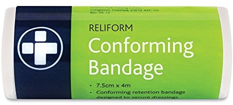 Reliform Conforming Bandage - 400 x 7.5 cm - White - Pack of 10