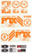 Ecoshirt Sticker Fork Fox 36 Am60 Aufkleber Decals Autocollants Adesivi Forcela Gabel Fourche, orange