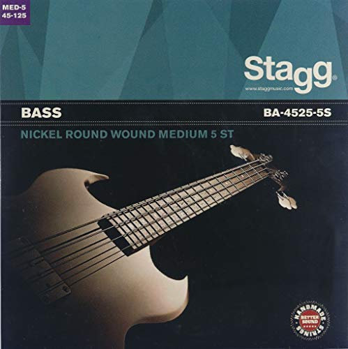 STAGG Saitensatz f. 5-sait. Bass round wound/med