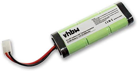vhbw Akku für Modellbau z.B. Racing Car, Helikopter, Flugzeug (4600mAh, 7,2V, NiMH, 145 x 60 x 25 mm)
