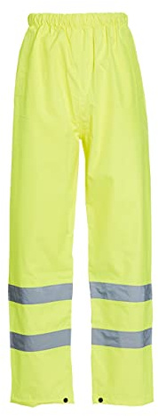 Blackrock Yellow Hi Vis Waterproof Overtrousers, Fully EN Certified | Reflective High Viz Visibility Safety Work Trousers Men's & Women's, Rain Waterproof Pants, Workwear Overalls, Size Medium