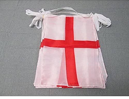 AZ FLAG - Guirlande Drapeau Angleterre - 12 Mètres Avec 20 Drapeaux Anglais De 45x30 cm - Fanions 100% Polyester - 200g