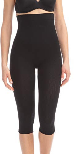 FarmaCell 123 (Schwarz, M/L) Massierende reduzierende Miederhose Hohe Taille unter dem Knie