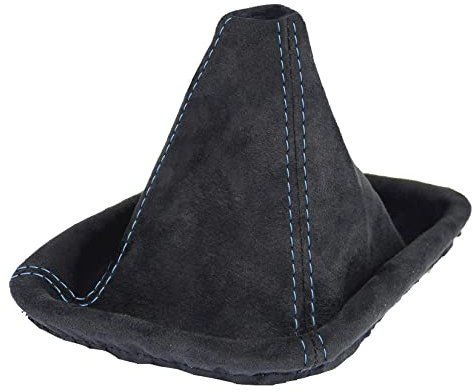 L & P Car Design L&P A0096 Schaltsack Schaltmanschette kompatibel mit BMW 3er e46 weiche Microfaser Schwarz Naht Blau