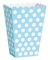 Unique-Polka Dots Paquete de 8 cajas para palomitas a lunares, color azul claro, (59299)
