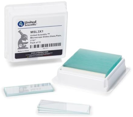 United Scientific Supplies MSL3X1 Glas-Mikroskop-Objektträger, 7,6 x 2,5 cm, 72 Stück
