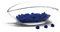25 Rosen - 15mm - Deko Rosen Röschen - Satinrosen | Blau