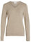 Vila Clothes Viril L/s V-Neck Knit Top-Noos, suéter Mujer, Beige (Natural Melange Natural Melange), 40 (Talla del Fabricante: Medium)