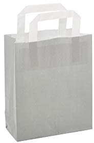 Papiertragetasche 18+8x22cm grau Größe 50 Stück