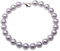 JYX Perlenkette Echte 18 mm Runde Lavendel Südsee Muschel Perlen Halskette für Damen 45 cm