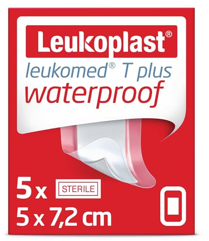 Leukomed T Plus - Sterile Wound Dressing - Waterproof and Breathable, First-aid Plasters - Ideal for Postoperative Care - Transparent - 5 cm x 7.2 cm - Box of 5