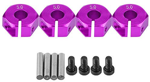 Tbest Radmitnehmer 12 mm, Radnabenadapter für HSP 1/10 Scale RC Car 1/10 Radmitnehmer Modellbau Spurverbreiterung(5mm-Lila)