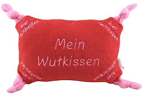 Mein Wutkissen für Kinder und Erwachsene zum anschreien, reinbeißen, ausheulen und reinhauen (Rot - Rosa)
