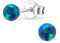 Monkimau Mädchen Ohrringe Kugel Ohrstecker aus 925 Sterling Silver echt Silber mit 2 Opalen