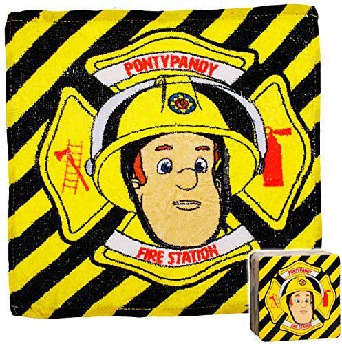 alles-meine.de GmbH magischer Waschlappen/Handtuch - Zauberwaschlappen - Feuerwehrmann Sam - Frottee aus 100% Baumwolle - Magic Towel - Waschfleck - Waschtuch - Waschhandschuh..