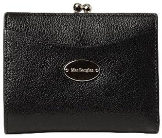 Mac Douglas - Portefeuille en Cuir de Buffle Noir, Léger, Classique pour Adultes et Professionnels