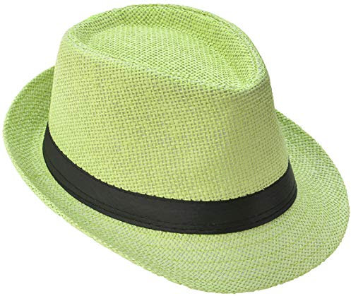Miobo Sombrero de Paja, Fedora versátil, diseño Trilby, protección Solar