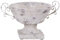 matches21 Sockel Pflanzschale mit Henkel für draußen - 35 cm Shabby Dekoschale in Creme Antik-Optik als Vintage Keramik Blumentopf Pflanztopf - runde Balkon Blumen-Schale Garten Vogeltränke
