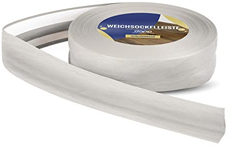 DQ-PP WEICHSOCKELLEISTE | 40m (2x20m) | birke | 32x23mm | PVC | selbstklebend | Knickwinkel Fussleisten Gummileiste Sockelleiste Winkelprofil Abschlussleiste Bodenleiste