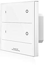 meanLED T16-2 DMX512 + RF 2,4GHz Wandcontroller DMX Master 2-Kanal/Zonen Touchcontrol weiss 230V AC Anschluss, passend für alle Standard Unterputzdosen Schalter/Dimmer