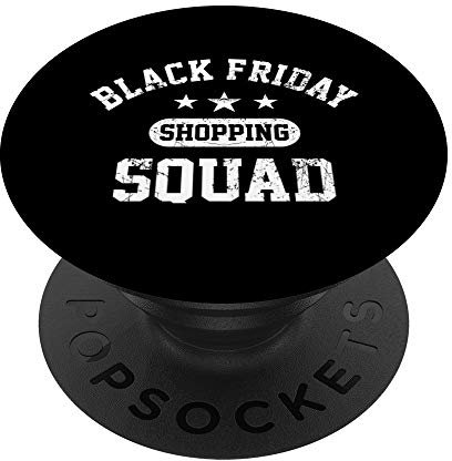Holiday Shopping Black Friday Shopping Squad Divertente rega PopSockets PopGrip: Impugnatura per Telefoni Cellulari e Tablet Intercambiabile