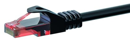 Danicom CAT6 Netzwerkkabel - U/UTP - 15 meter - Schwarz - 100% Kupfer, POE, Ethernet, LAN, Patchkabel, Datenkabel, RJ45 - für Serverschränke, Switches, Router, Modems!