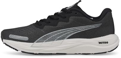 PUMA Damen Velocity Nitro 2 WNS Laufschuh, Black White, 38.5 EU