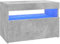 vidaXL TV Schrank mit LED-Leuchten Lowboard Sideboard Fernsehschrank Fernsehtisch TV Möbel Tisch Board HiFi-Schrank Betongrau 180x35x40cm