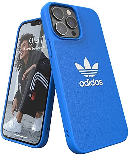 adidas Original Phone Case Designed for iPhone 13 Pro Max, Drop Tested on Case, Shockproof with Raised Edges, Blue Bird