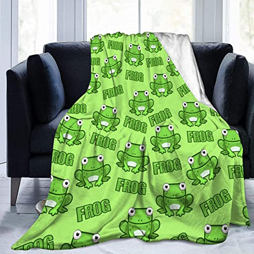 Abaysto Froschdecke für Erwachsene, Flanell-Froschdecke, Aerobic-Froschdecke, Überwurf, weiche, flauschige Decke für Bett, Sofa, Couch, tolles Froschgeschenk für Weihnachten/Erntedankfest, 100 x 130