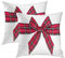 Batmerry Red Plaid Ribbon Bow Xmas Decorative Pillow Covers 18X18 Inch Set of 2, Christmas Bow-Tie New Year Celebration Cushion Throw Pillow Covers Outdoor Sofa Couch Pillowcase