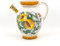 Vaso con manico, anfora con beccuccio, brocca, quartara H 20 in ceramica siciliana di Caltagirone fatta a mano con decoro FIORI E FRUTTI DI SICILIA