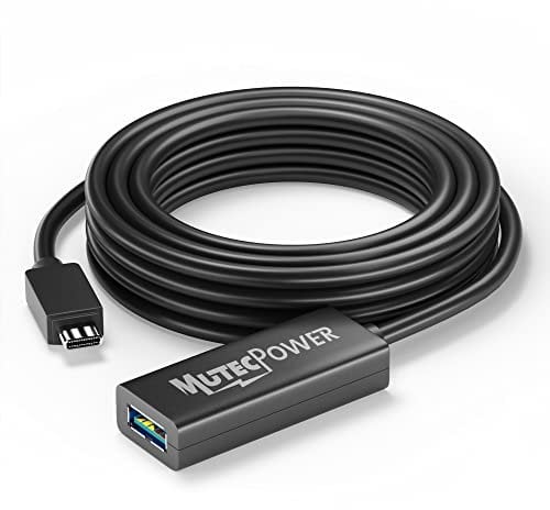 MutecPower 10m USB C to USB A adapter cable OTG USB 3.0 type C male to Active USB type A female With extension chipset signal repeater - 10 meters -compatible with Macbook, Apple, Samsung Galaxy, Dell