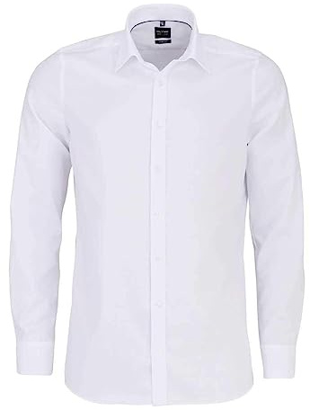 OLYMP Level Five Body fit Hemd extra Langer Arm New Kent Kragen Twill Stretch Ecru