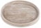 Hanobe Dekotablett Holztablett Tablett Deko: Vintage Weiß Gewaschen Dekoteller Rund Rustikal Serviertablett 30cm Matt Landhaus Deko Tabletts Kerzentablett für Küche Kaffee Tisch Kerzen Tischdeko